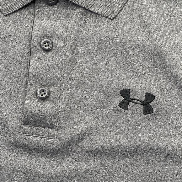 Under Armour Shirt Mens Small Gray Performance Polo Golf Loose Heatgear 1242755 - Picture 5 of 12